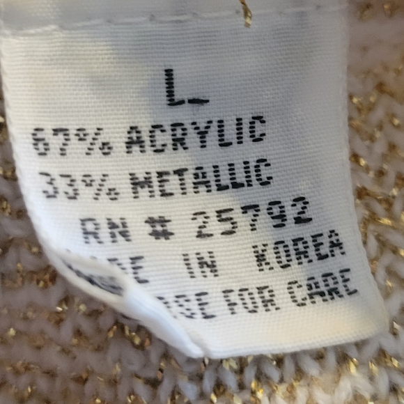 Marauda Vintage Glam 80's gold Metallic Christmas Sweater - Picture 9 of 10